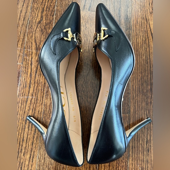 Gucci Black Zumi Leather Pumps Mid-heel. Size 8 (EU38) - Picture 6 of 16